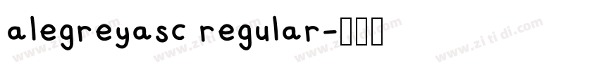 alegreyasc regular字体转换